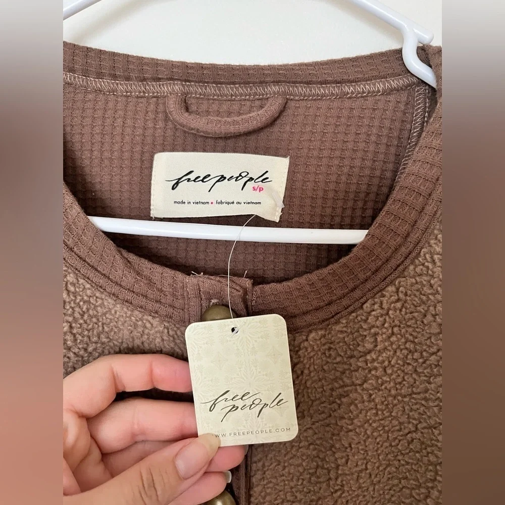 Free People Hug Me Sherpa Cardi